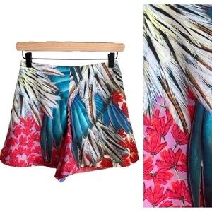 Clover Canyon Pink Blue Colorful Printed Lightweight Shorts